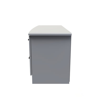 Beverley Large Chest of Drawers Grey 4 Drawers 112cm