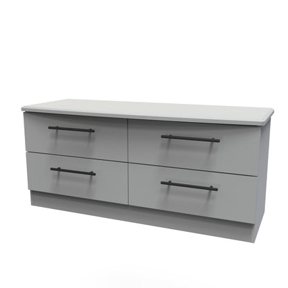 Beverley Large Chest of Drawers Grey 4 Drawers 112cm