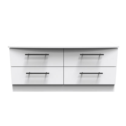 Beverley Large Chest of Drawers White 4 Drawers 112cm