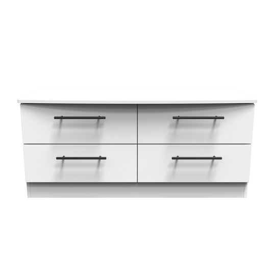 Beverley Large Chest of Drawers White 4 Drawers 112cm