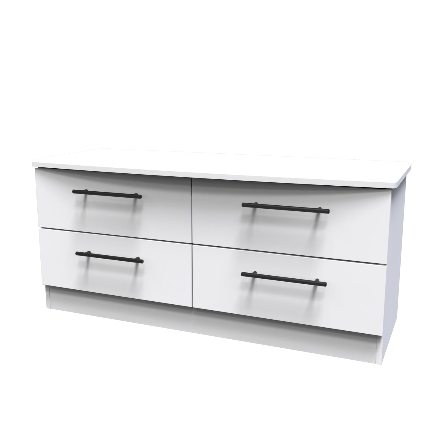 Beverley Large Chest of Drawers White 4 Drawers 112cm