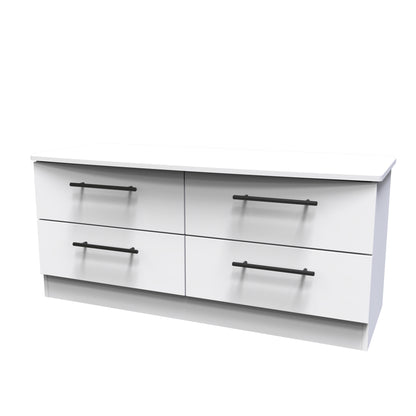 Beverley Large Chest of Drawers White 4 Drawers 112cm