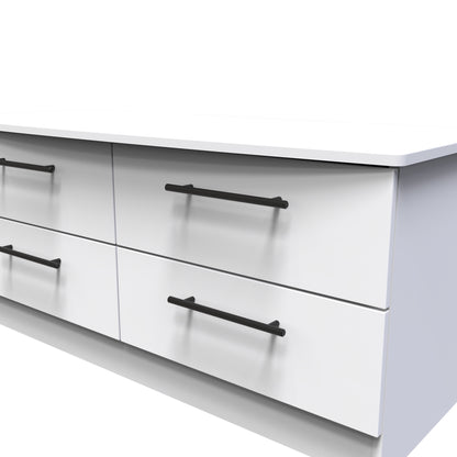 Beverley Large Chest of Drawers White 4 Drawers 112cm