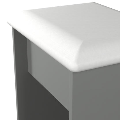 Beverley Dressing Stool Grey 50cm