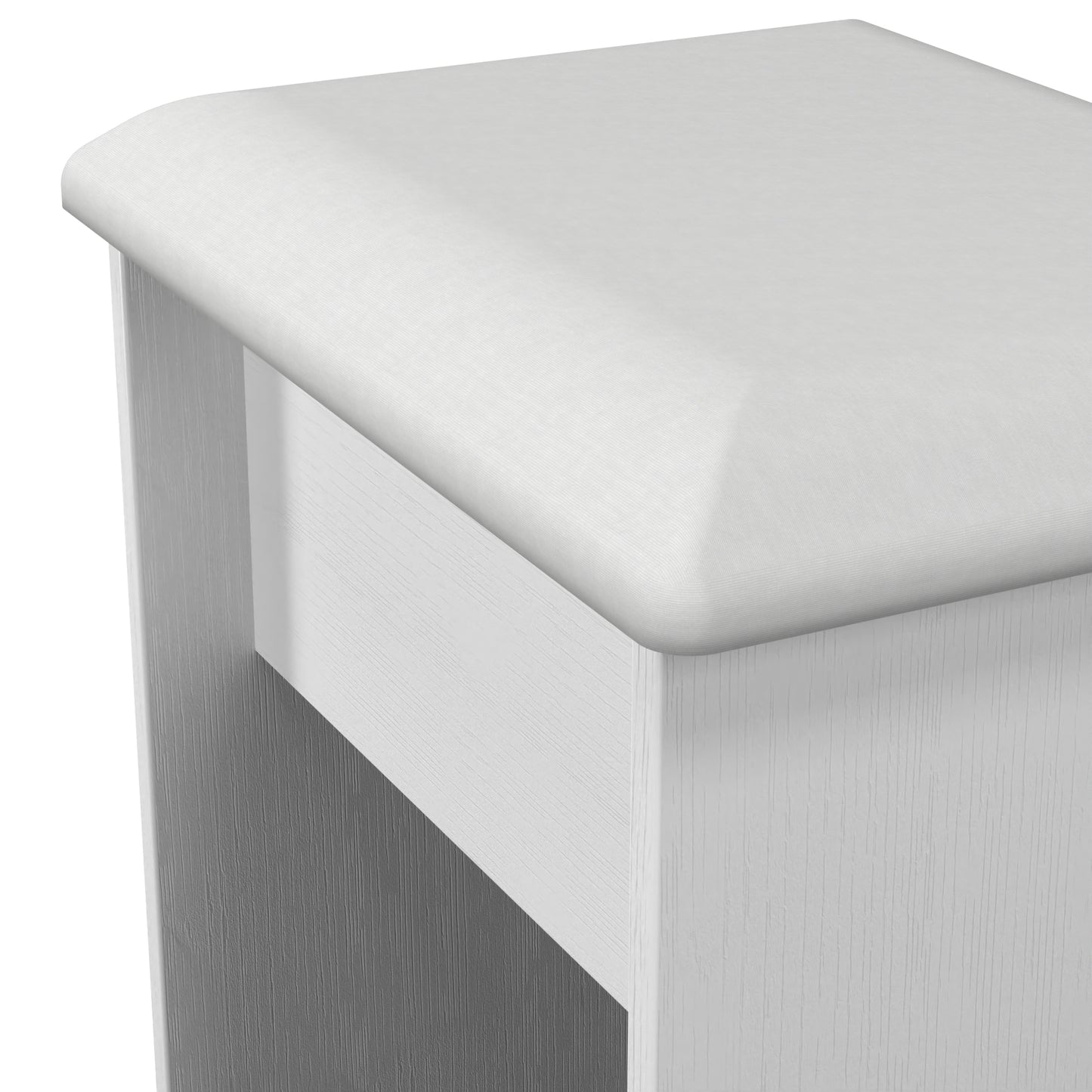 Beverley Dressing Stool White 50cm