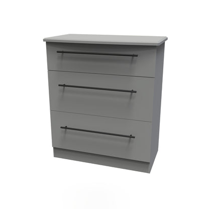 Beverley Chest of Drawers Grey 3 Drawers 42cm