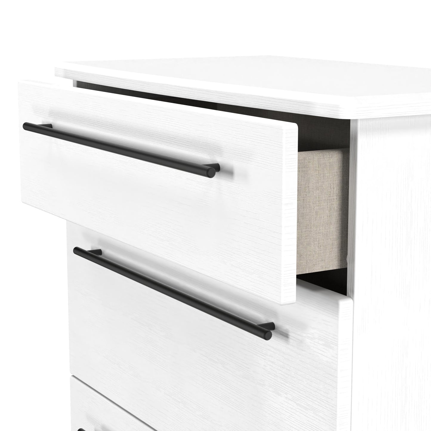 Beverley Chest of Drawers White 3 Drawers 42cm