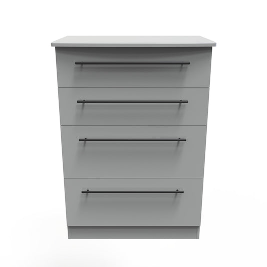 Beverley Tall Chest of Drawers Grey 4 Drawers 108cm
