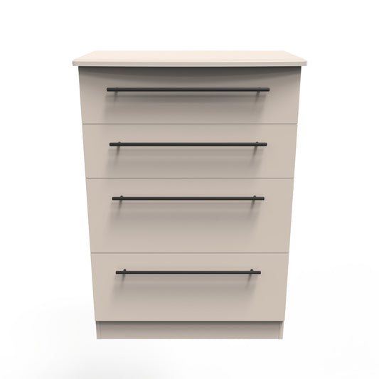Beverley Tall Chest of Drawers Off-White 4 Drawers 108cm