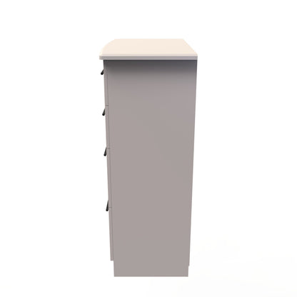 Beverley Tall Chest of Drawers Off-White 4 Drawers 108cm
