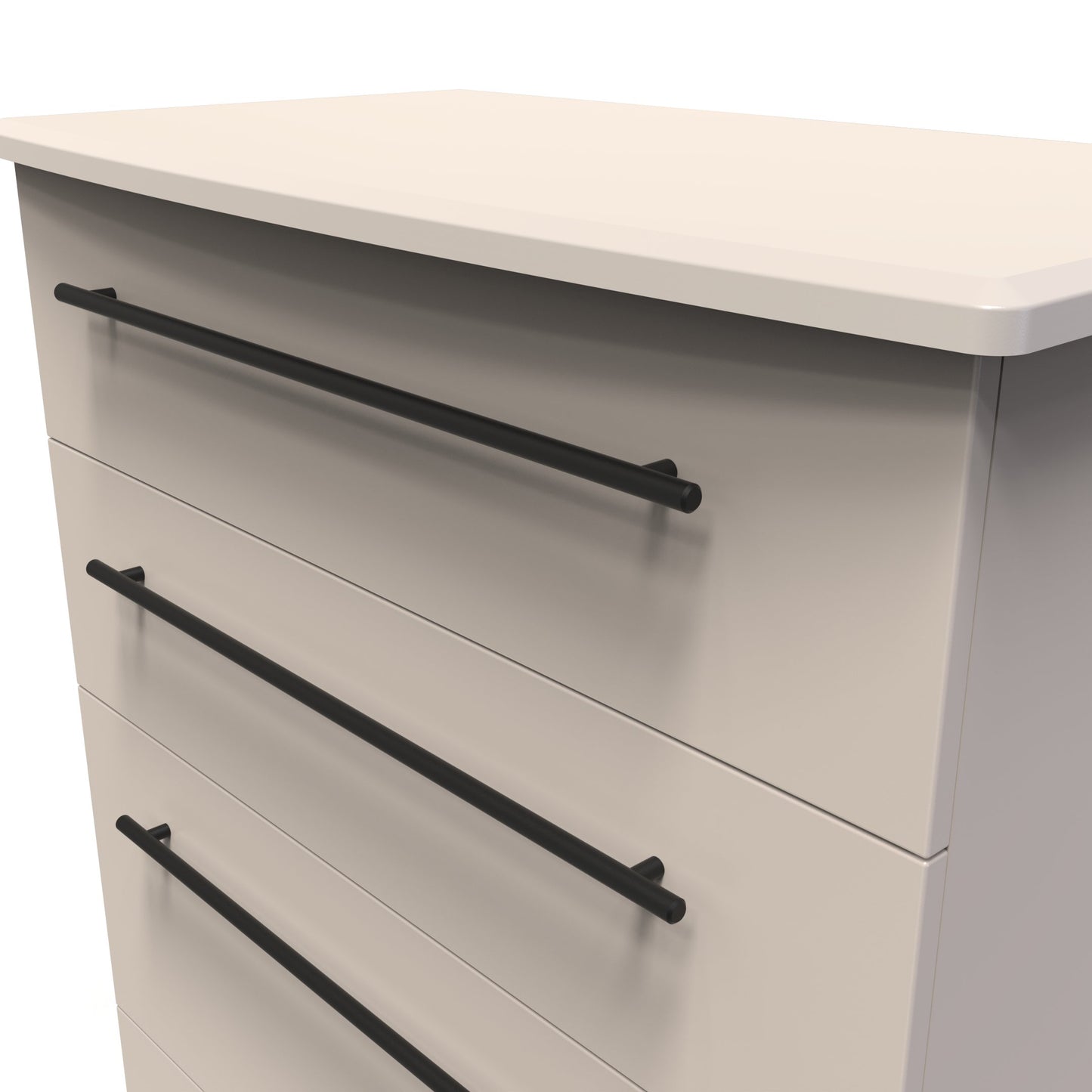 Beverley Tall Chest of Drawers Off-White 4 Drawers 108cm