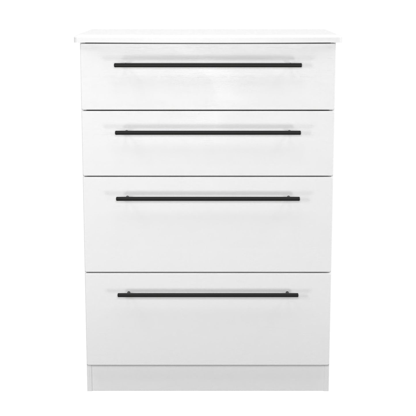 Beverley Tall Chest of Drawers White 4 Drawers 108cm