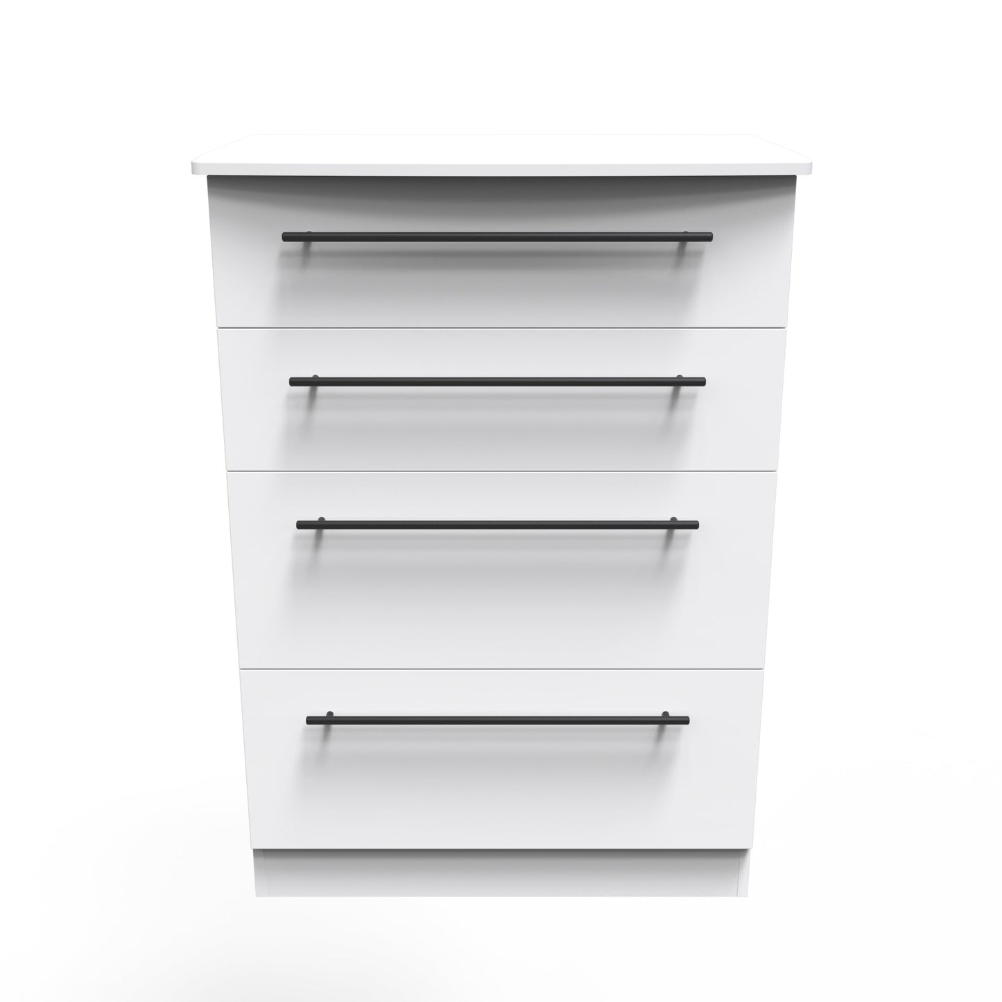 Beverley Tall Chest of Drawers White 4 Drawers 108cm