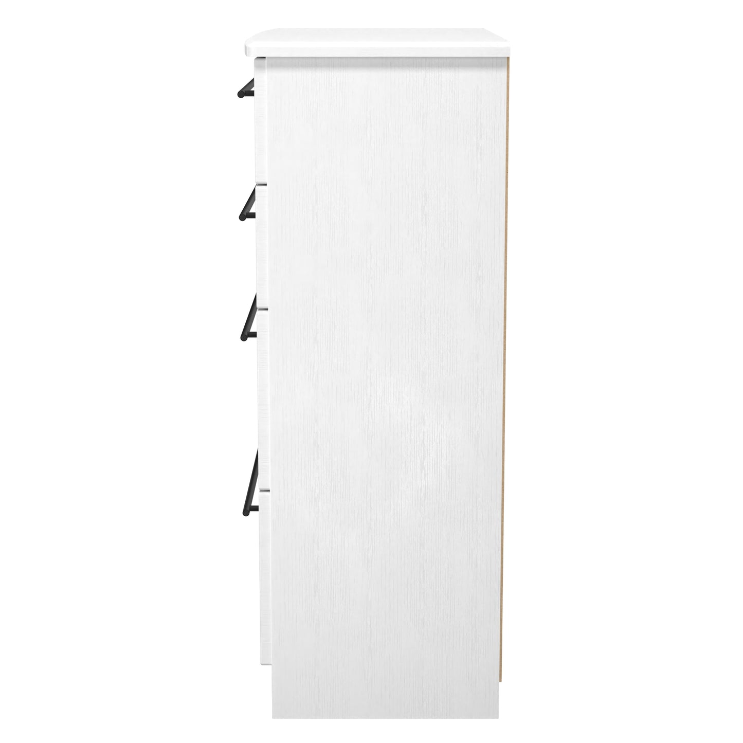 Beverley Tall Chest of Drawers White 4 Drawers 108cm