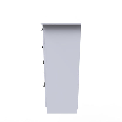 Beverley Tall Chest of Drawers White 4 Drawers 108cm