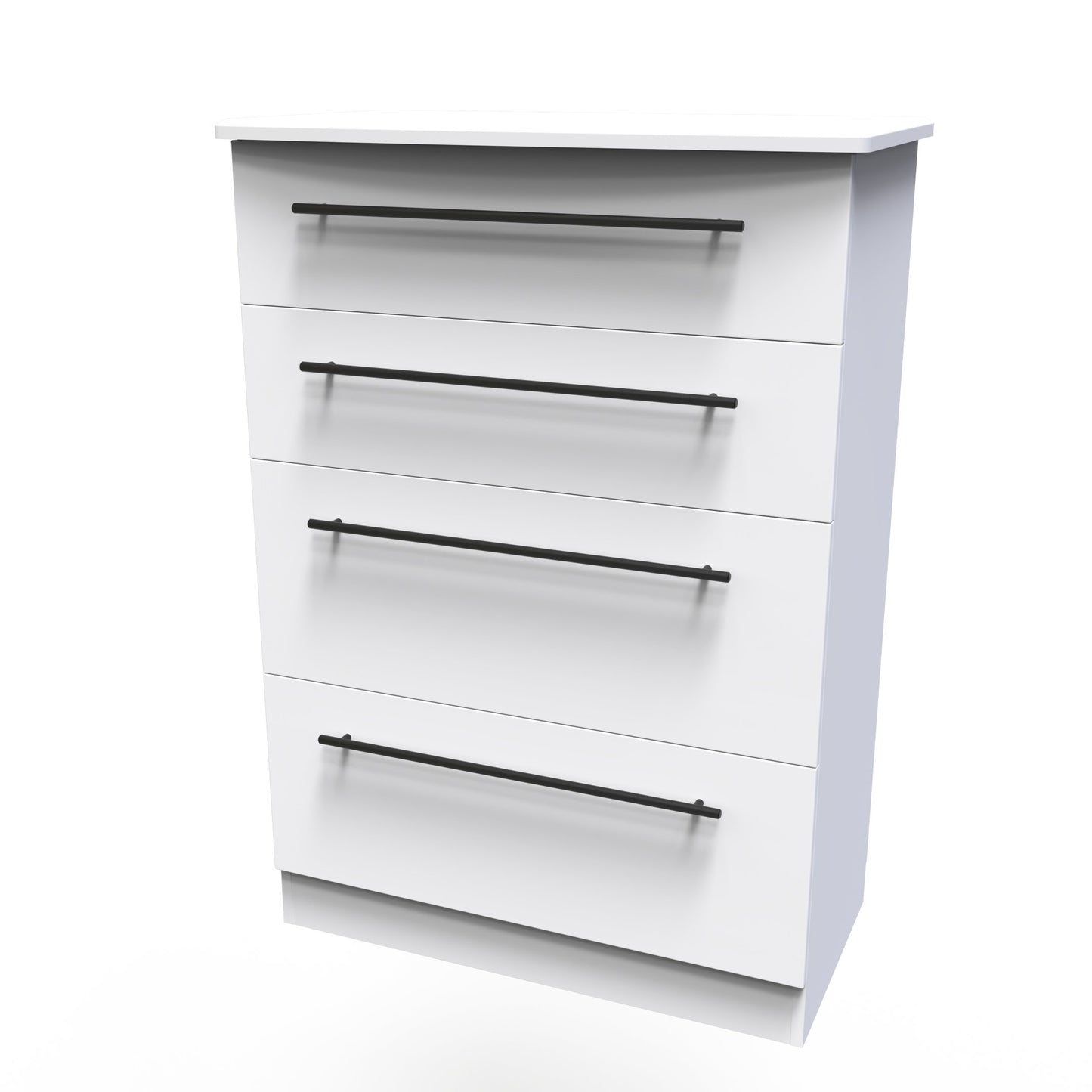 Beverley Tall Chest of Drawers White 4 Drawers 108cm