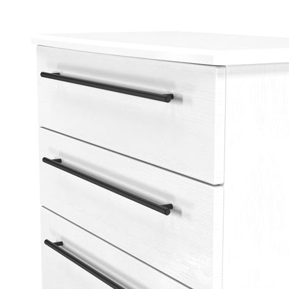 Beverley Tall Chest of Drawers White 4 Drawers 108cm