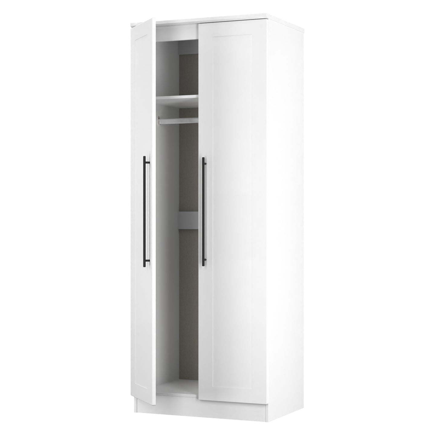 Beverley Tall Wardrobe White 2 Doors 196cm