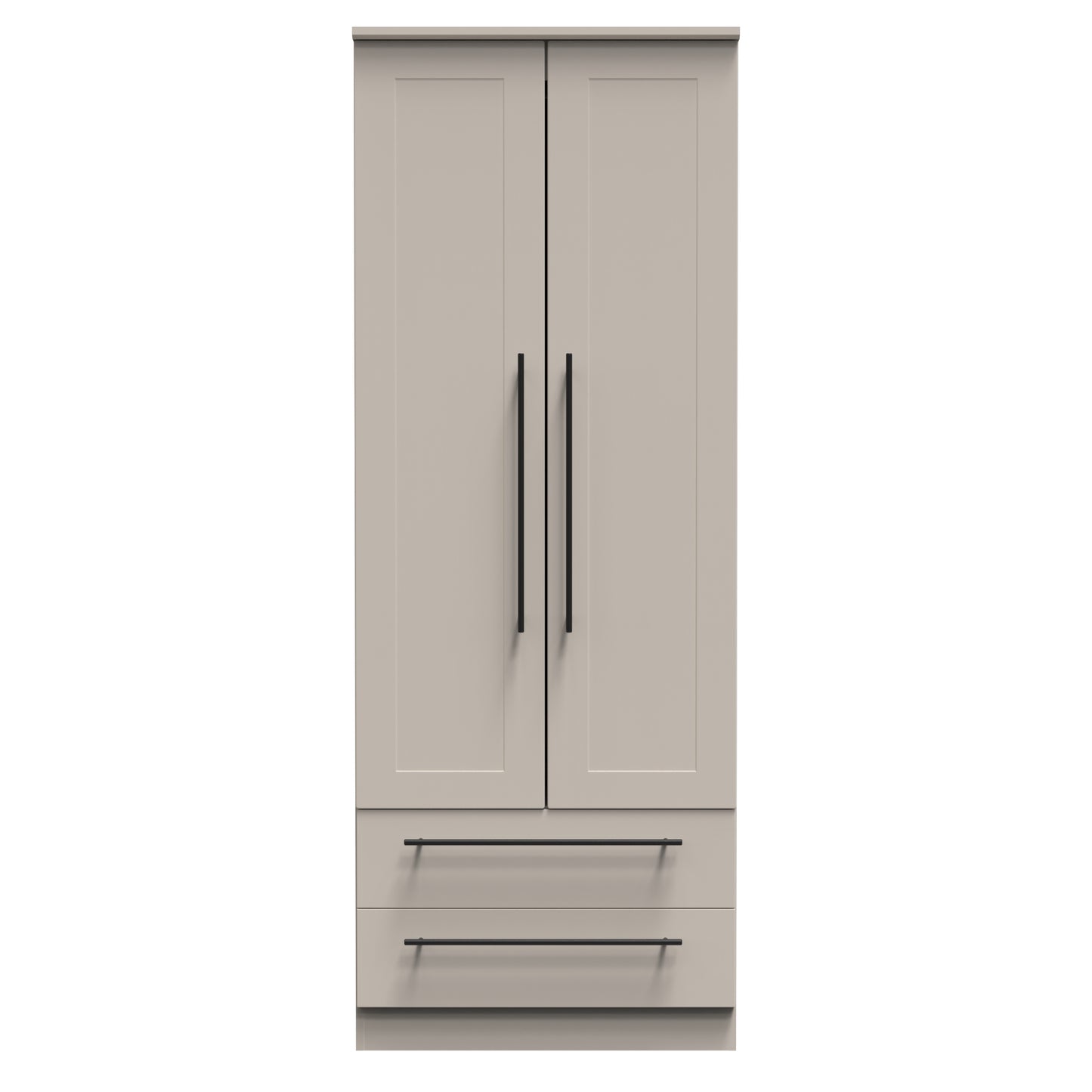 Beverley Tall Wardrobe Off-White 2 Doors 2 Drawers 196cm