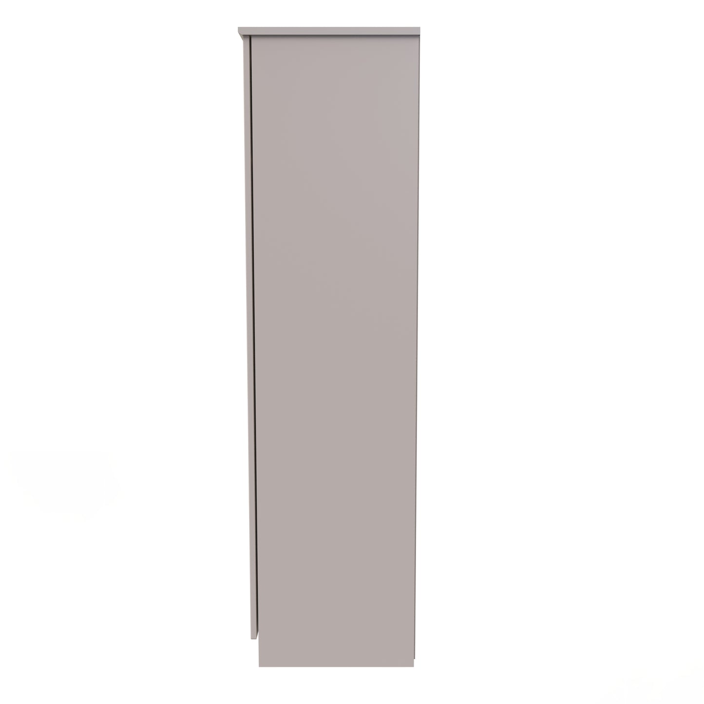 Beverley Tall Mirror Wardrobe Off-White 3 Doors 1 Shelf 196cm