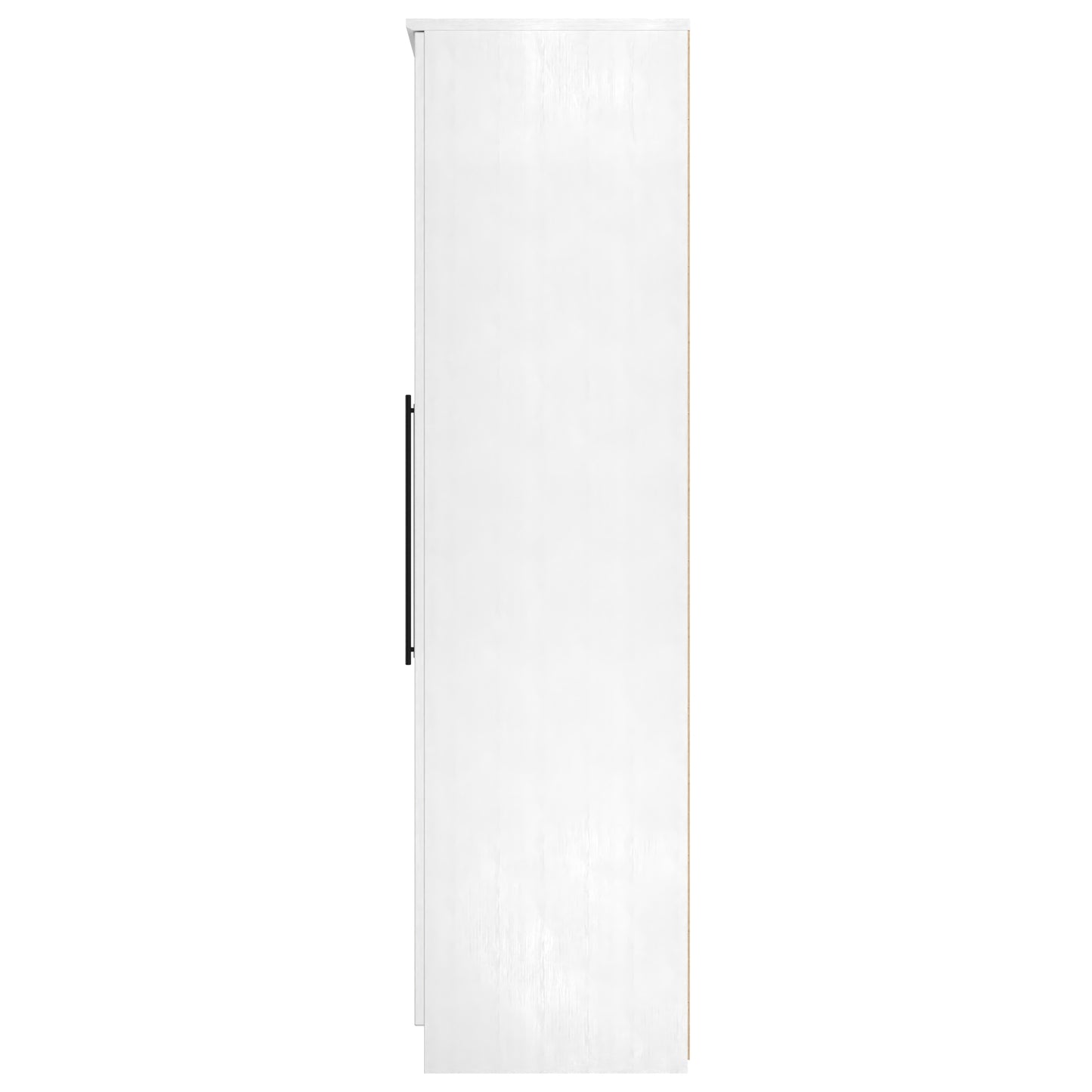 Beverley Tall Mirror Wardrobe White 3 Doors 1 Shelf 196cm