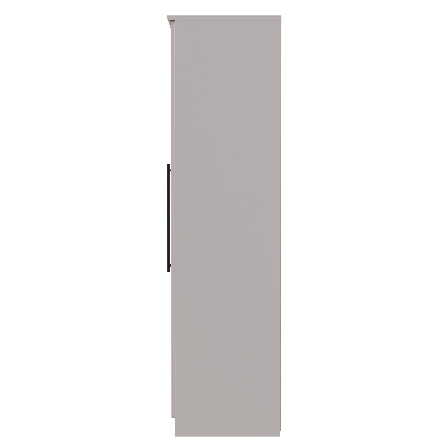 Beverley Tall Mirror Wardrobe Off-White 4 Doors 1 Shelf 196cm