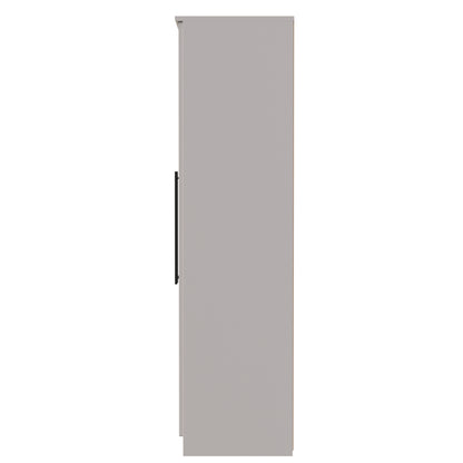 Beverley Tall Mirror Wardrobe Off-White 4 Doors 1 Shelf 196cm