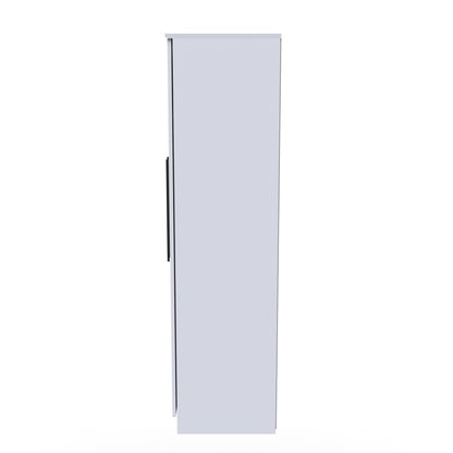 Beverley Tall Mirror Wardrobe White 4 Doors 1 Shelf 196cm