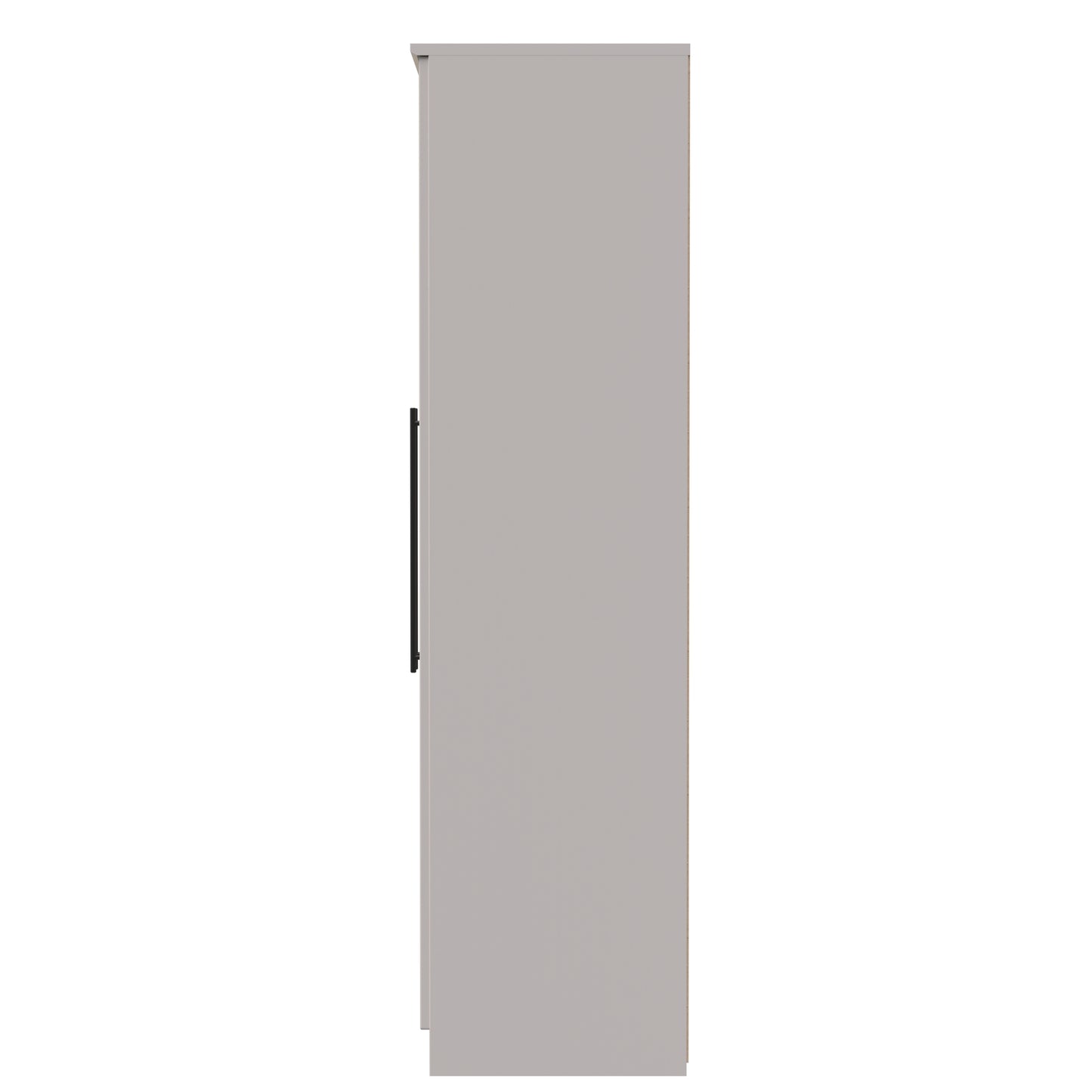 Beverley Tall Mirror Wardrobe Off-White 5 Doors 2 Shelves 2 Drawers 196cm