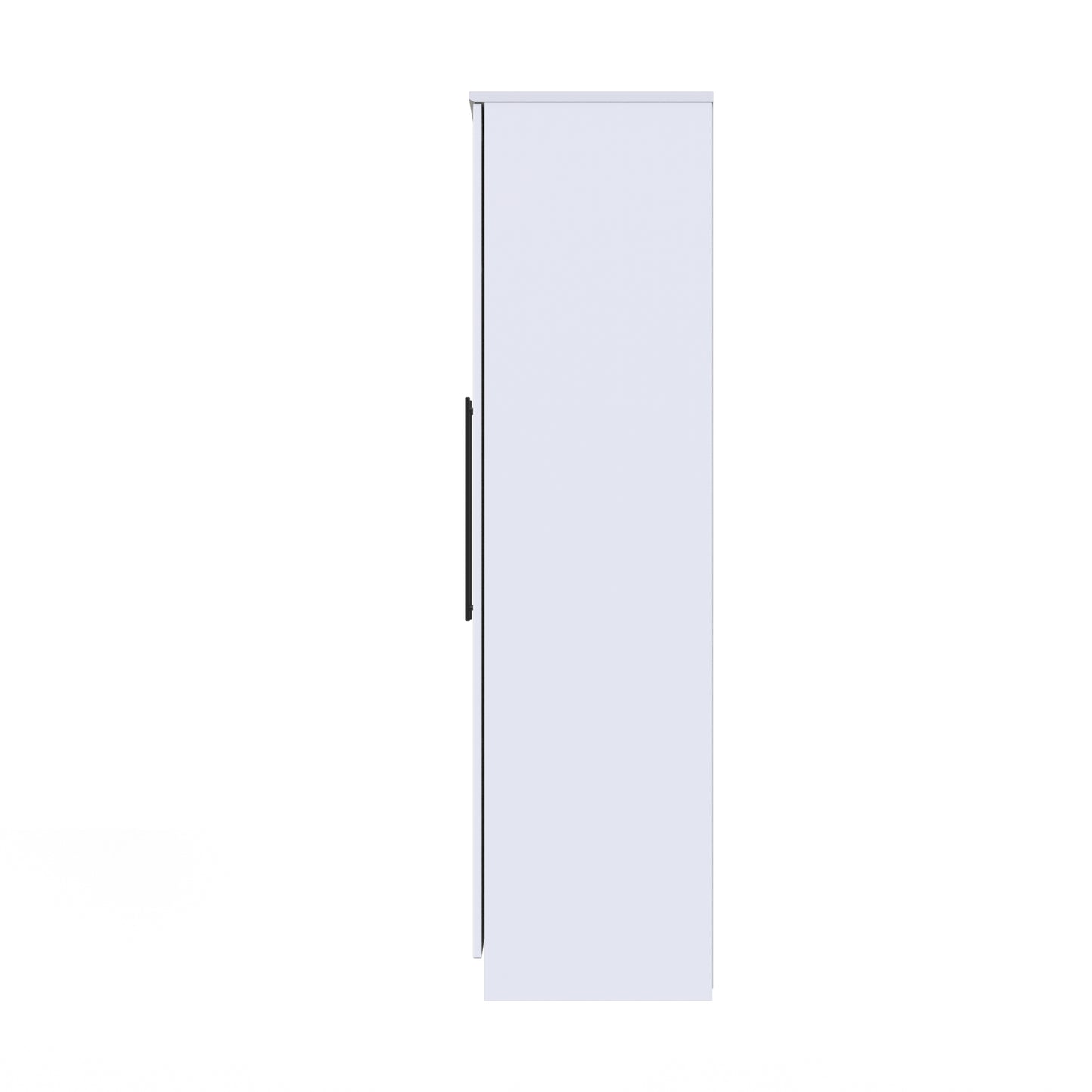 Beverley Tall Mirror Wardrobe White 5 Doors 2 Shelves 2 Drawers 196cm