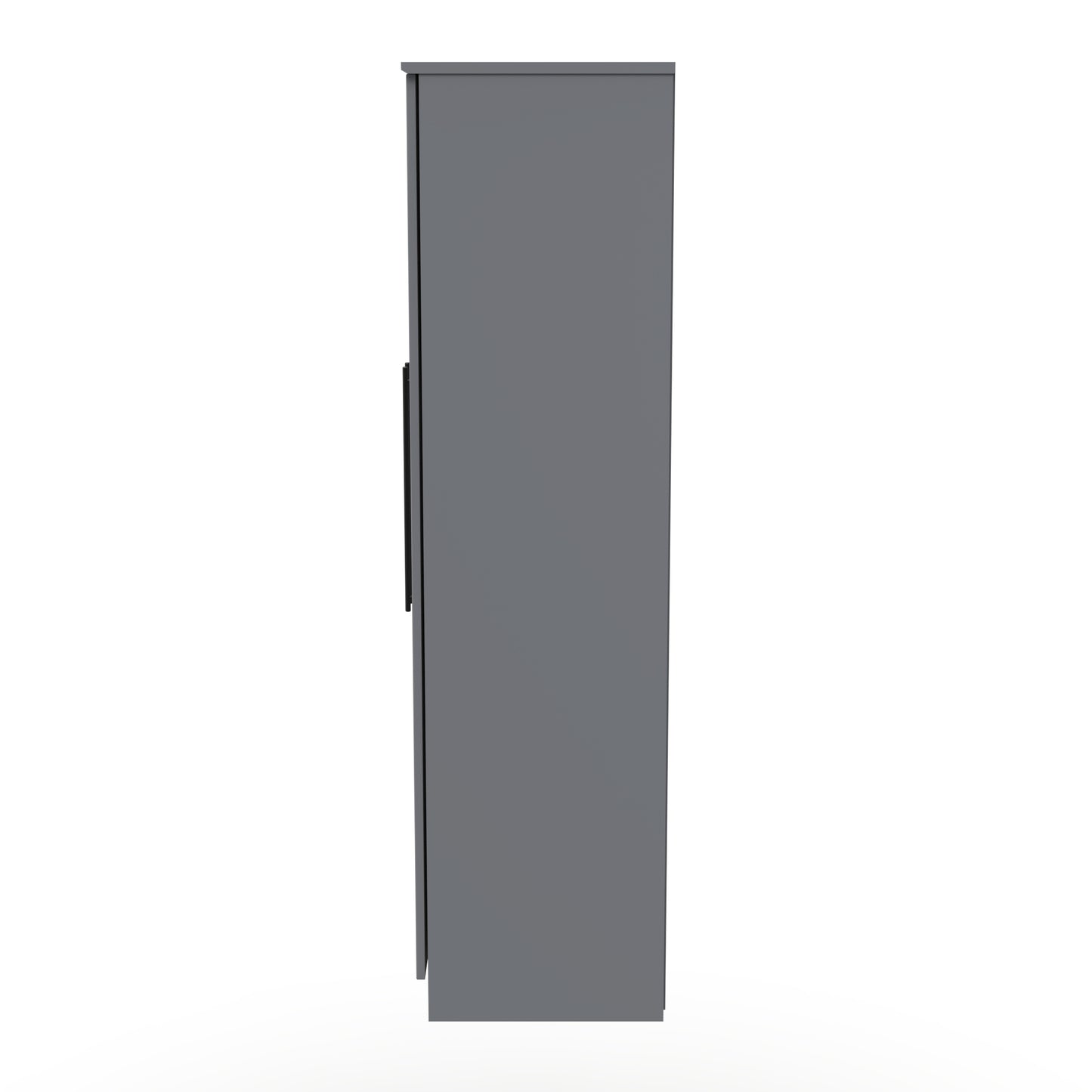 Beverley Tall Mirror Wardrobe Grey 6 Doors 2 Shelves 2 Drawers 222cm