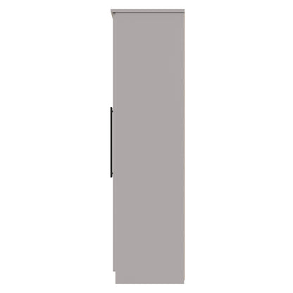 Beverley Tall Mirror Wardrobe Off-White 6 Doors 2 Shelves 2 Drawers 222cm