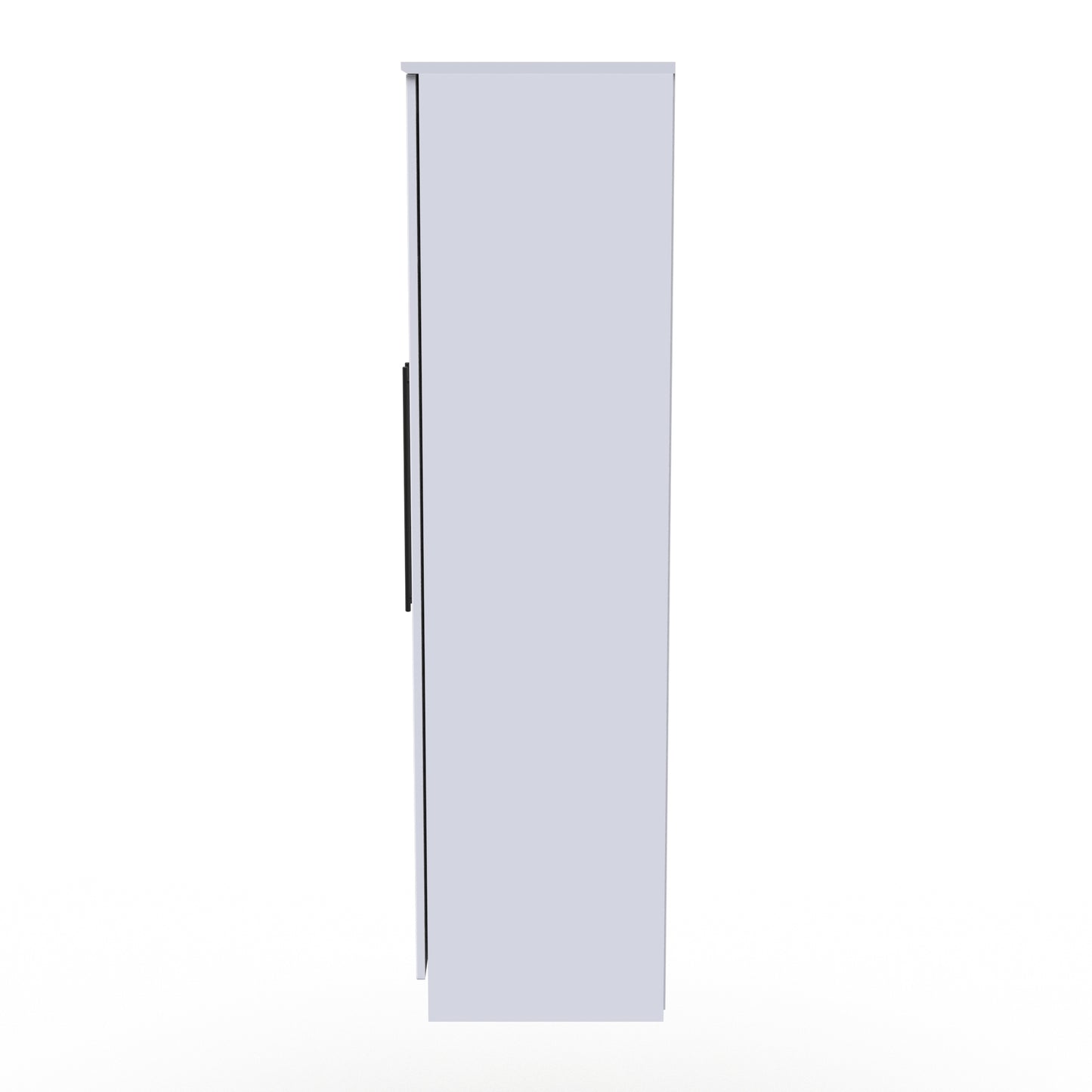 Beverley Tall Mirror Wardrobe White 6 Doors 2 Shelves 2 Drawers 222cm