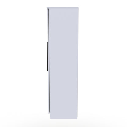 Beverley Tall Mirror Wardrobe White 6 Doors 2 Shelves 2 Drawers 222cm