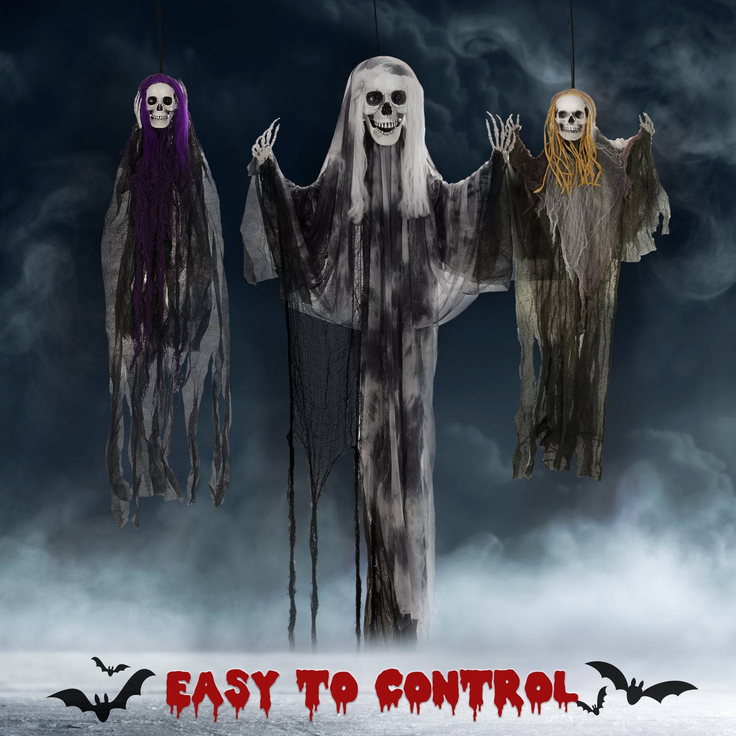 3 x Skeletons Halloween Decoration