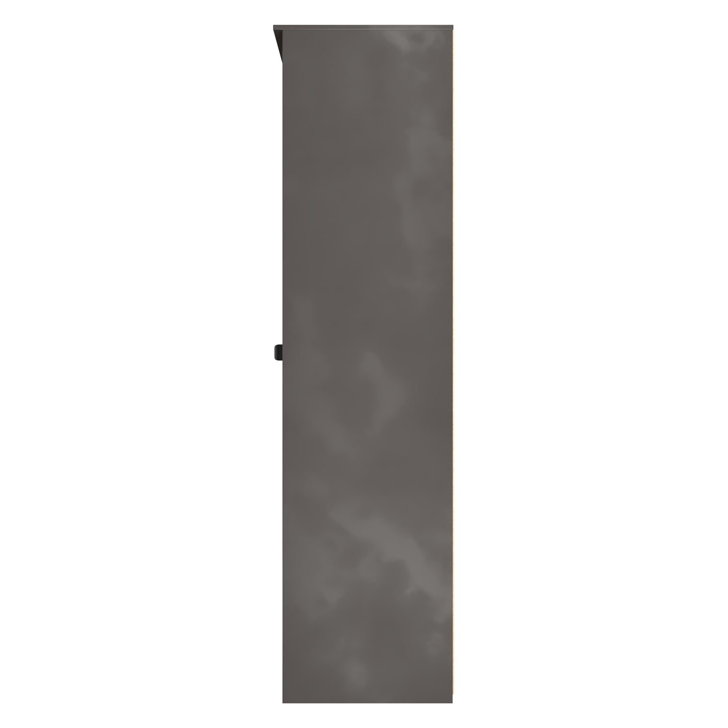 Bora Tall Wardrobe Oak & Dark Grey 2 Doors 6 Shelves 1 Drawer 196cm