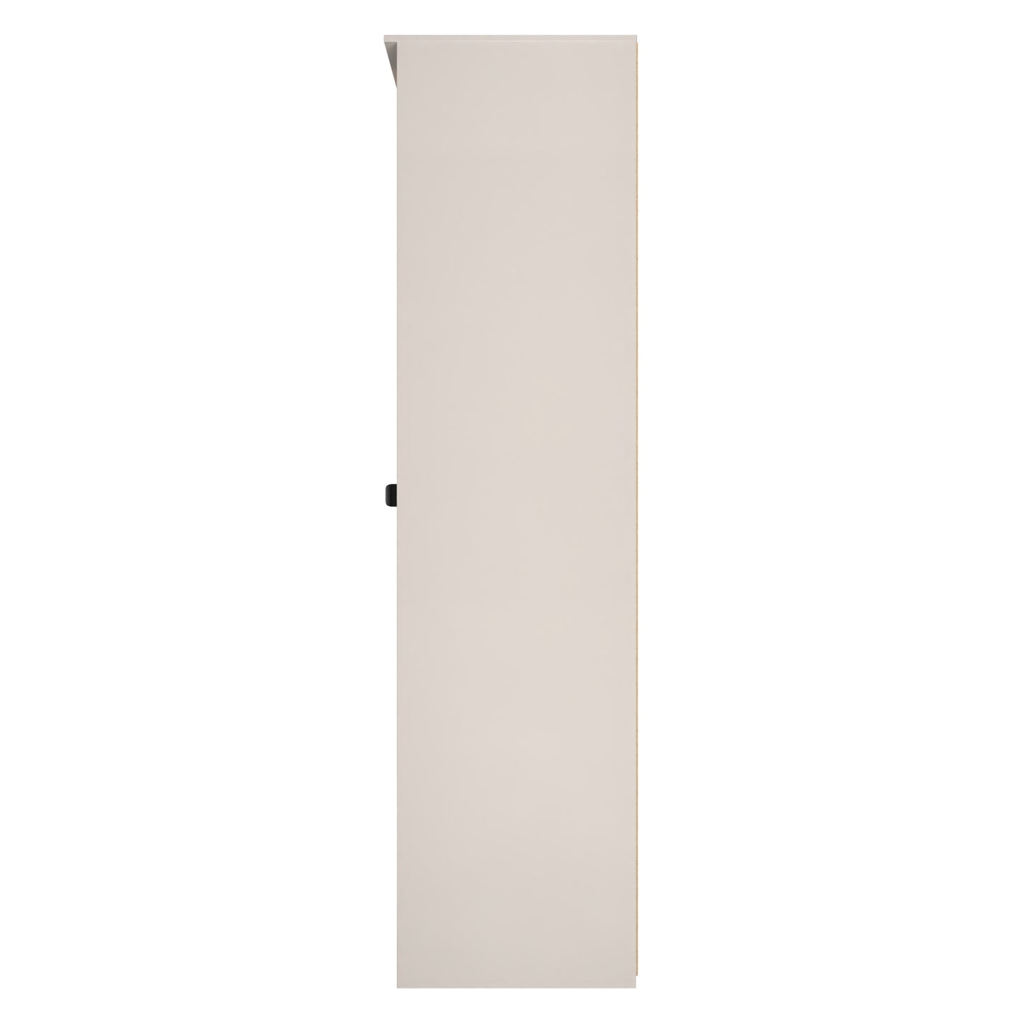 Bora Tall Wardrobe Oak & Off-White 2 Doors 6 Shelves 1 Drawer 196cm