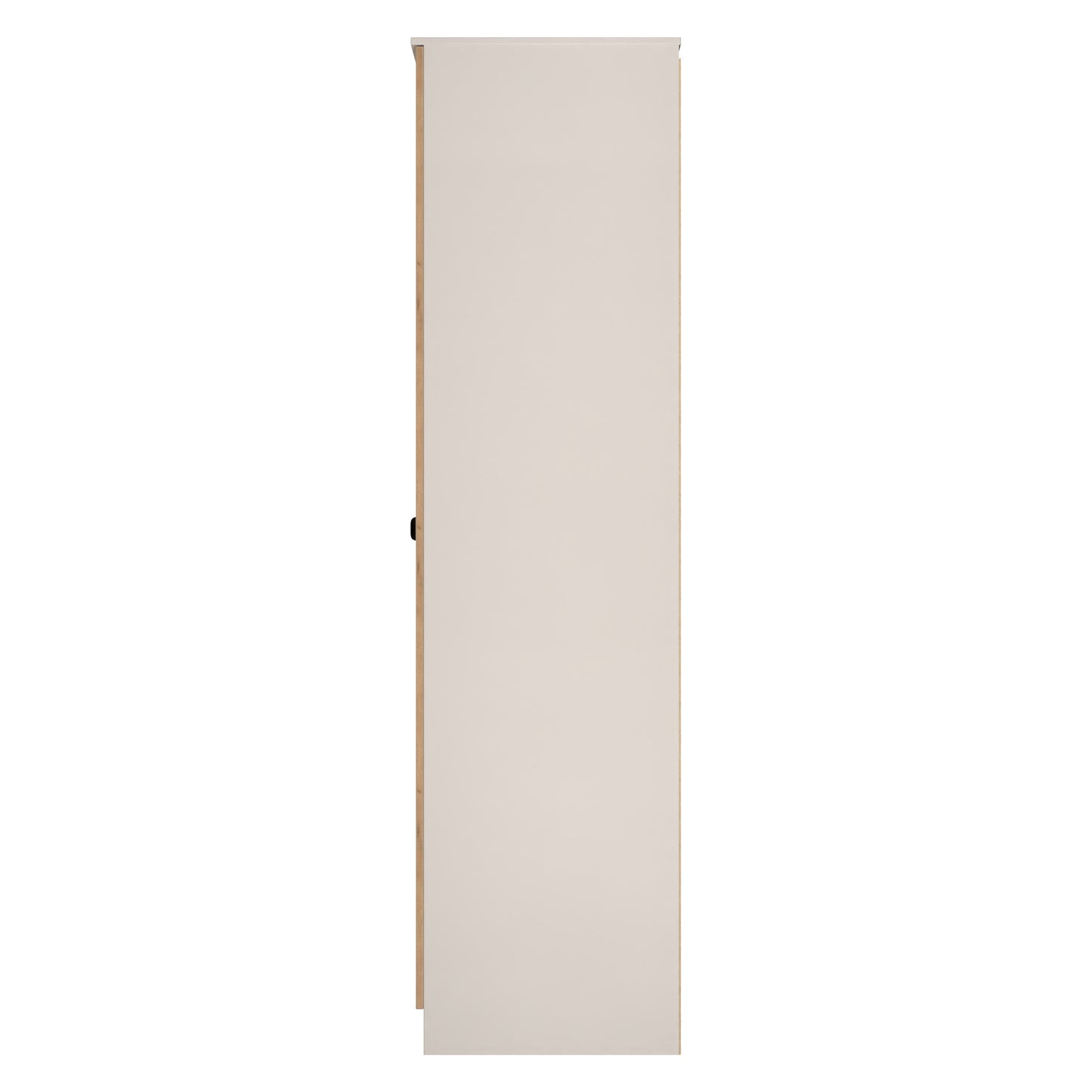 Bora Tall Wardrobe Oak & Off-White 2 Doors 1 Shelf 196cm