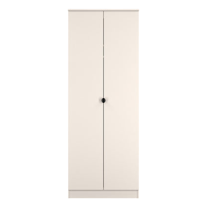 Bora Tall Wardrobe Off-White 2 Doors 1 Shelf 196cm