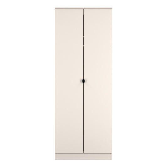Bora Tall Wardrobe Off-White 2 Doors 1 Shelf 196cm