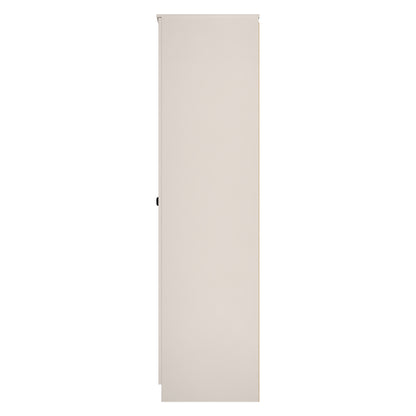 Bora Tall Wardrobe Off-White 2 Doors 1 Shelf 196cm