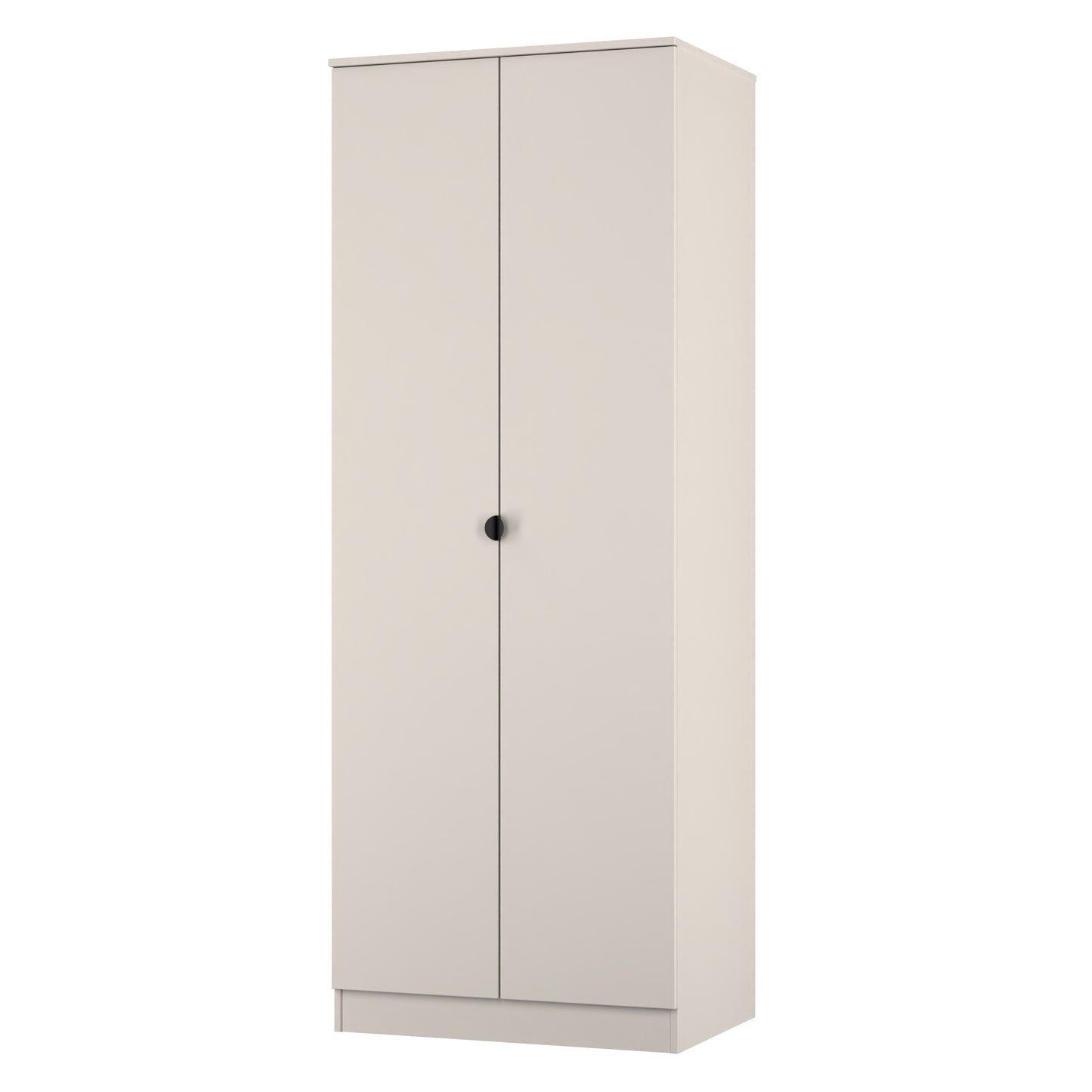 Bora Tall Wardrobe Off-White 2 Doors 1 Shelf 196cm