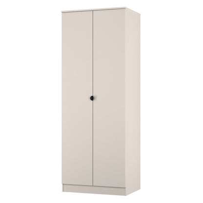 Bora Tall Wardrobe Off-White 2 Doors 1 Shelf 196cm