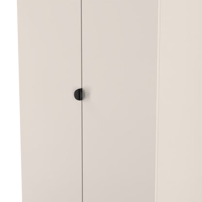 Bora Tall Wardrobe Off-White 2 Doors 1 Shelf 196cm