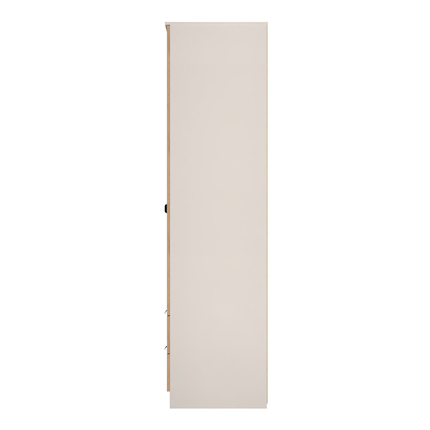 Bora Tall Wardrobe Oak & Off-White 2 Doors 2 Drawers 196cm