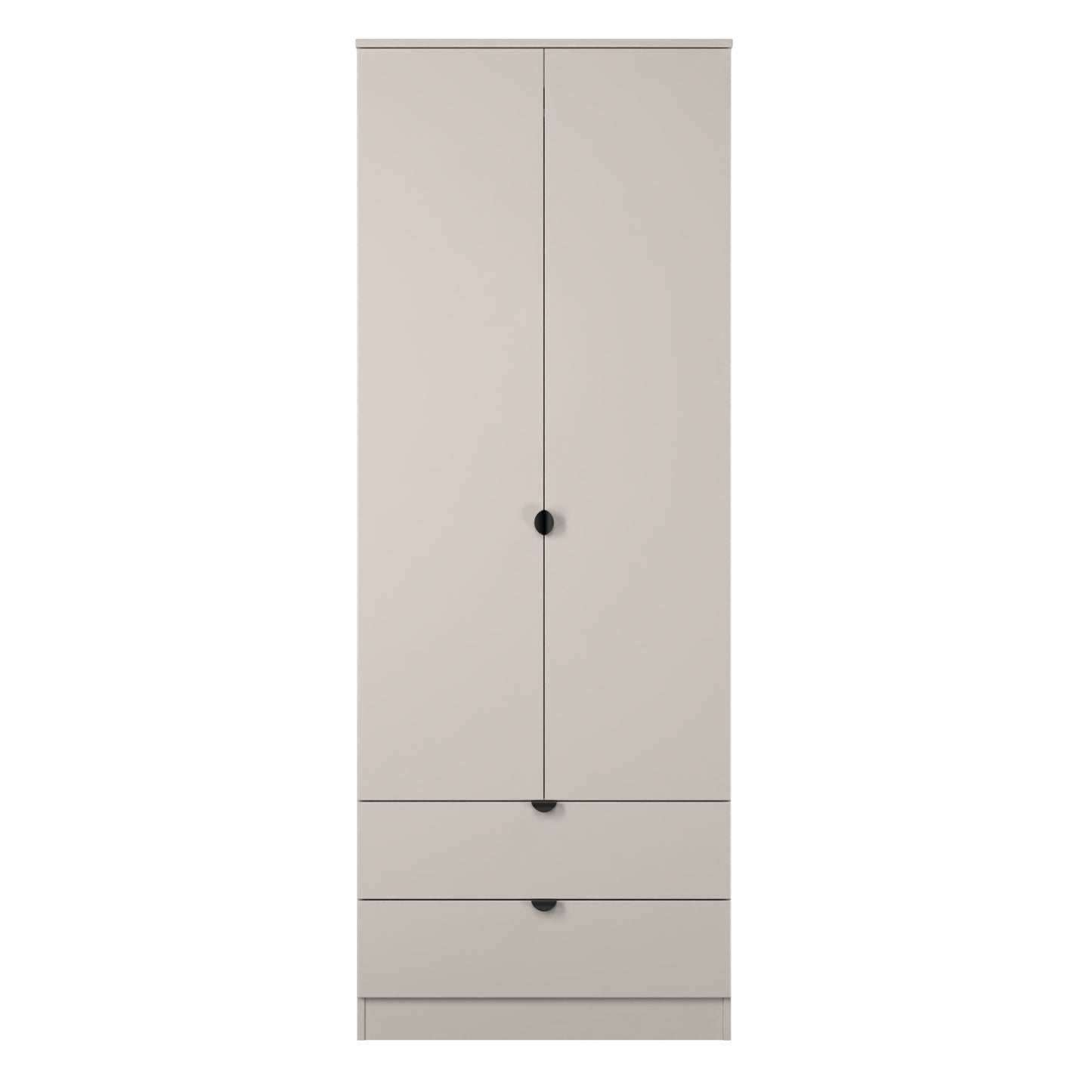 Bora Tall Wardrobe Off-White 2 Doors 2 Drawers 196cm