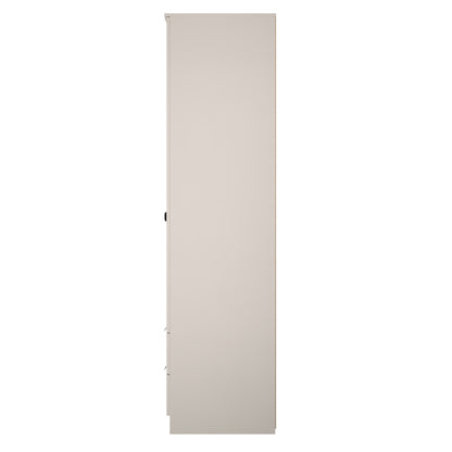Bora Tall Wardrobe Off-White 2 Doors 2 Drawers 196cm