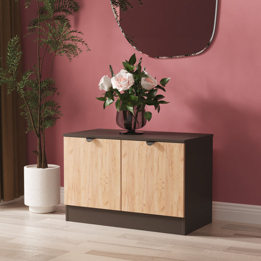 Bora Sideboard Gold & Dark Grey 2 Doors 74cm