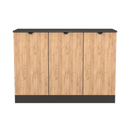 Bora Large Sideboard Gold & Dark Grey 3 Doors 1 Shelf 110cm