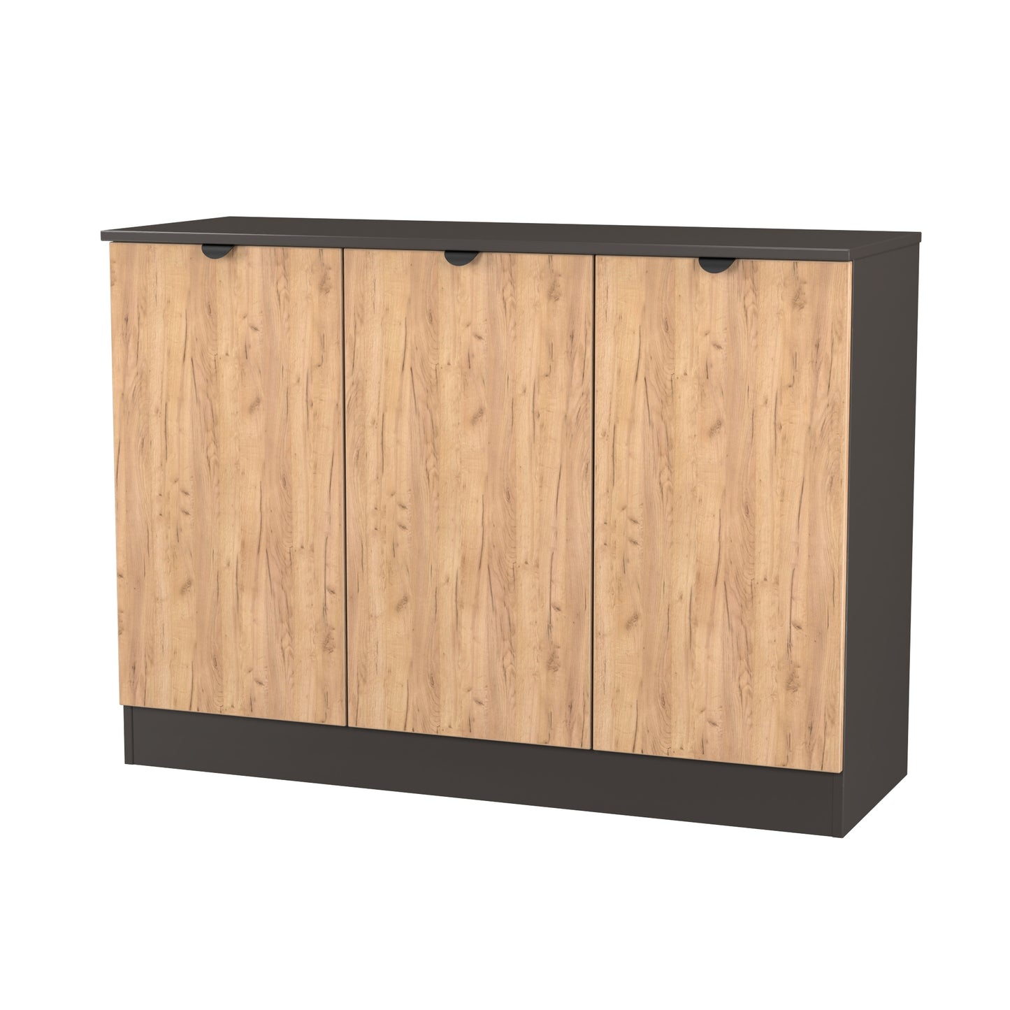 Bora Large Sideboard Gold & Dark Grey 3 Doors 1 Shelf 110cm